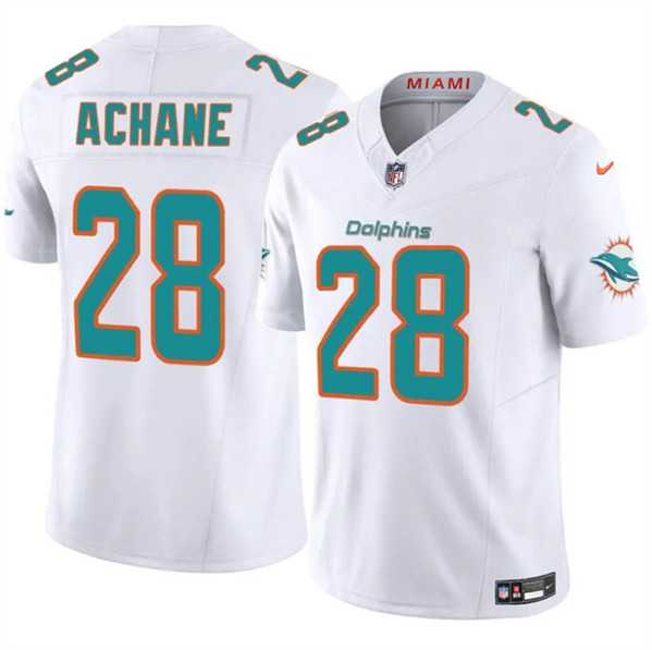 Men & Women & Youth Miami Dolphins #28 DeVon Achane White 2024 F.U.S.E. Vapor Limited Stitched Jersey->miami dolphins->NFL Jersey